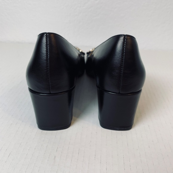 Naturalizer Warner Bit Pumps Womens 8.5M Black Leather Square Toe Block Heel - Picture 7 of 9